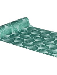 GINGKO PRINTED GREEN TABLE RUNNER 28CM X 3M