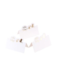SET 6 MARQUE-PLACES HELLO BABY 8CM X 5.5CM