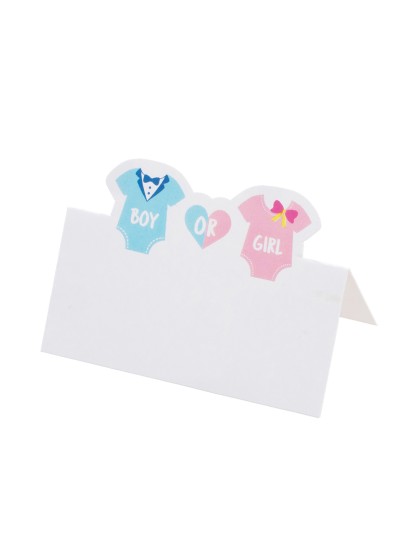 SET 6 TISCHKARTEN JUNGE ODER MÄDCHEN 8CM X 5.5CM