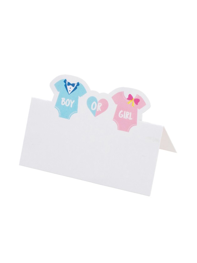 SET 6 TISCHKARTEN JUNGE ODER MÄDCHEN 8CM X 5.5CM