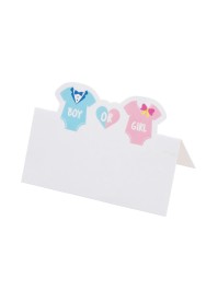 SET 6 TISCHKARTEN JUNGE ODER MÄDCHEN 8CM X 5.5CM