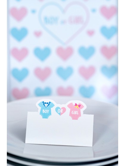SET 6 MARQUE-PLACES BOY OR GIRL 8CM X 5.5CM