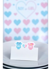 SET 6 MARQUE-PLACES BOY OR GIRL 8CM X 5.5CM