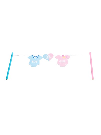 CAKE TOPPER BOY OR GIRL 27CM X 15CM