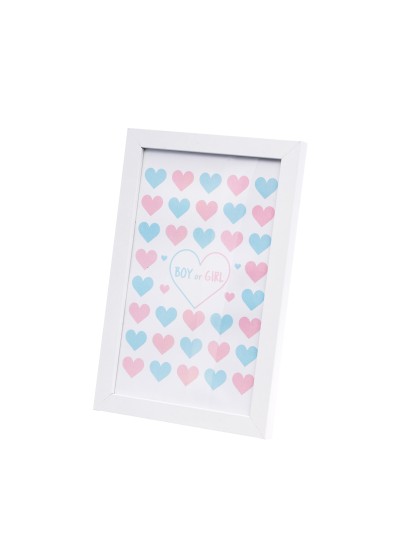 CADRE BLANC LIVRE D’OR GENDER REVEAL 20CM X 30CM