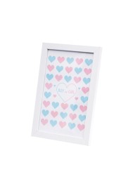 CADRE BLANC LIVRE D’OR GENDER REVEAL 20CM X 30CM