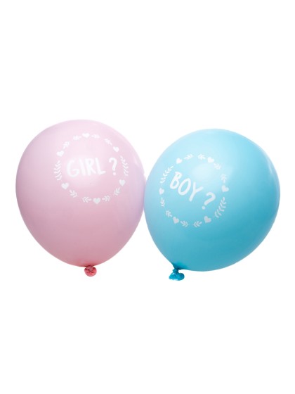 BAG OF 6 LATEX BALLOONS BOY OR GIRL DIA 27CM