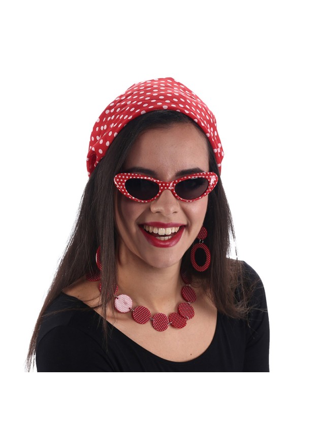 50’S KIT RED WITH WHITE DOTS 4 PIECES ONE SIZE