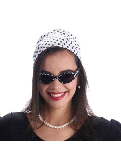 50’S KIT WHITE WITH BLACK DOTS 4 PIECES ONE SIZE