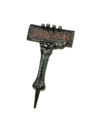 PANNEAU DANGER DANS MAIN ZOMBIE A PLANTER 28CM X 2CM X 53CM