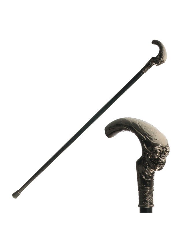 CANNE TETE DE MORT ALIEN ONYX 93CM
