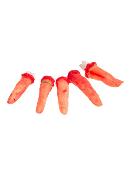 5 LATEX BLOODED FINGERS 7CM X 2CM X 1.5CM
