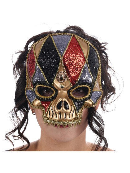 MASKE TOTENKOPF CRAZY HARLEKIN 
