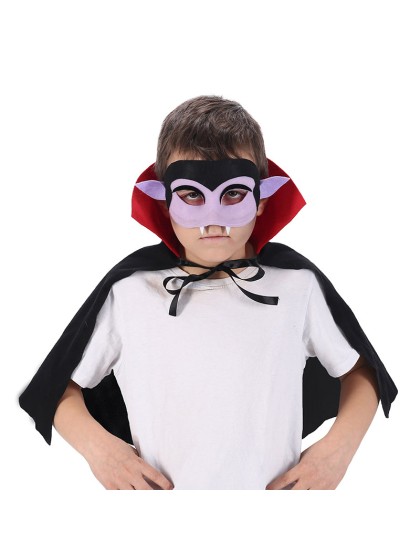 SET VAMPIR - 2 PCS MASKE UND UMHANG Einheitsgröße