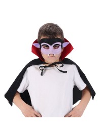 SET VAMPIR - 2 PCS MASKE UND UMHANG Einheitsgröße