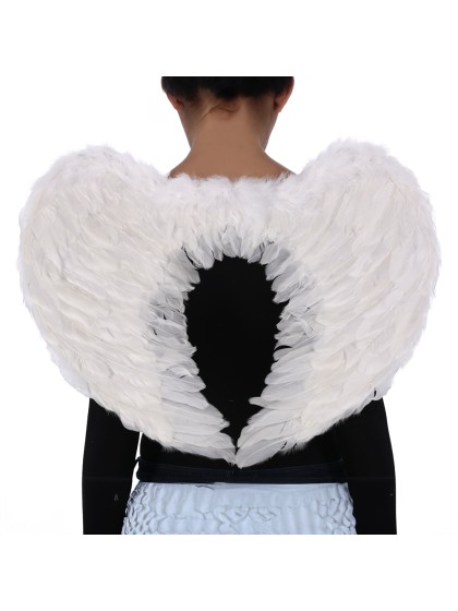WHITE ANGEL WINGS 60CM X 45CM