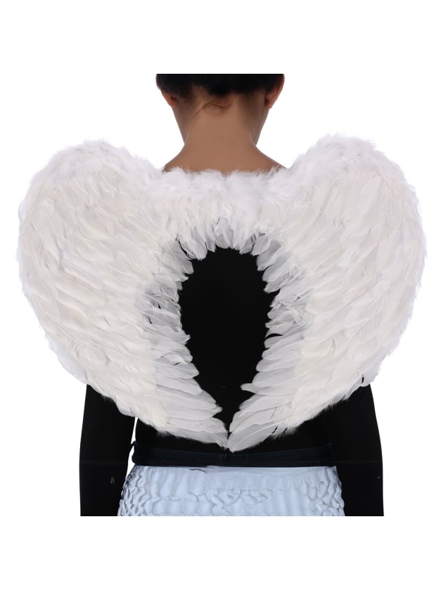 WHITE ANGEL WINGS 60CM X 45CM