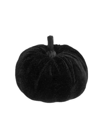 BLACK VELVET PUMPKIN DIA 7CM X 4/7CM HT