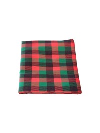 RED/GREEN/WHITE FOLDED TABLECLOTH TARTAN 150CM X 240CM