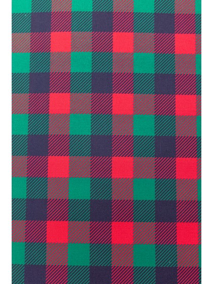 RED/GREEN/WHITE FOLDED TABLECLOTH TARTAN 150CM X 240CM