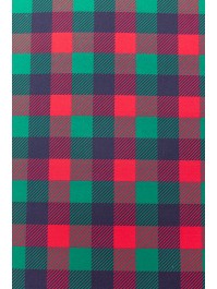 RED/GREEN/WHITE FOLDED TABLECLOTH TARTAN 150CM X 240CM