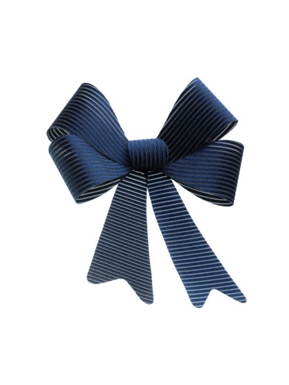 1 NOEUD VELOURS COTELE BLEU MARINE 36.5CM X 50.8CM