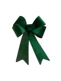 1 VELVET DARK GREEN BOW 36.5CMX 50.8CM
