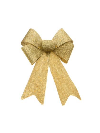 1 NOEUD PAILLETTES OR ETOILES HOLOGRAMMES 22.9CM X 39.1CM