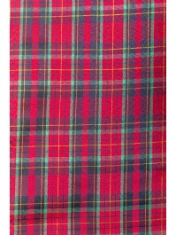 CHEMIN DE TABLE TISSU DUNBAR ROUGE/VERT/OR 28CM X 3M