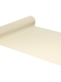 CHEMIN DE TABLE VELOURS COTELE LUISANT BLANC 28CM X 3M