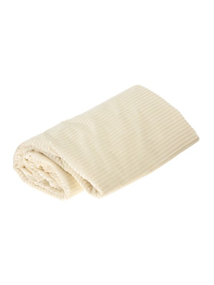WHITE CORDUROY FOLDED TABLECLOTH 140CM X 240CM
