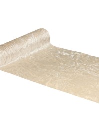 VELVET TABLE RUNNER DELUXE SHINY IVORY 28CM X 3M
