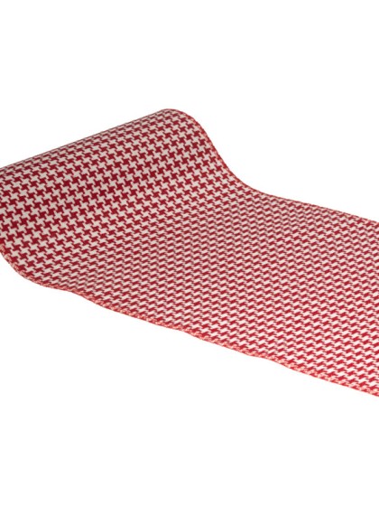 TABLE RUNNER WIND ROSES RED/WHITE 28CM X 3M