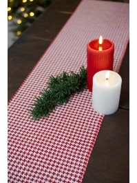 TISCHLÄUFER WIND ROSA ROT WEISS 28CM X 3M
