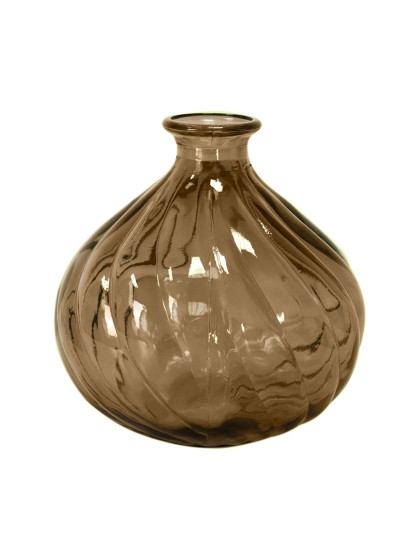 VASE BELLA BRUN HAVANE DIA 17CM X 17CM