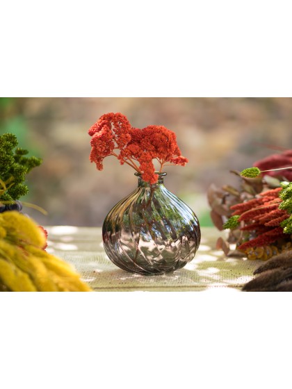 VASE BELLA GRAU QUARZ DIA 17CM X 17CM