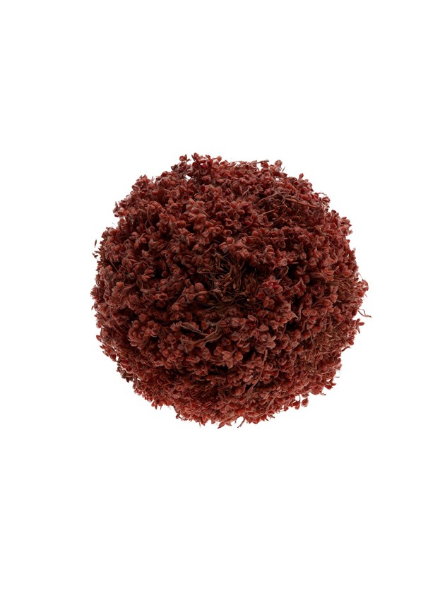 BOULE DECO AUTOMNALE LIE DE VIN 10CM