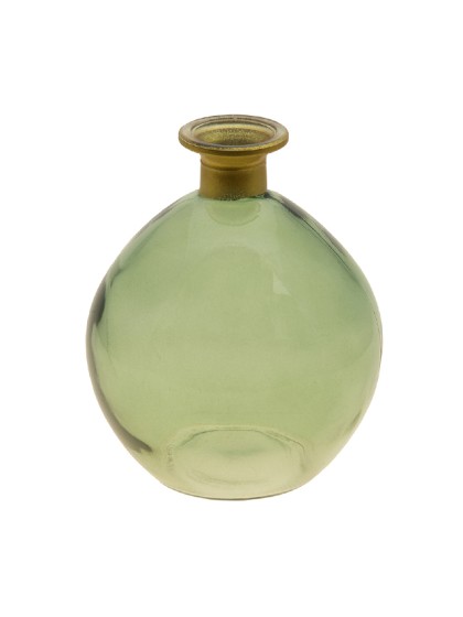 VASE KUGEL DAISY GRÜN OLIVE GOLD 12.5CM X 14.5CM