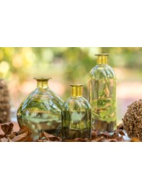 ROSY MINI BOTTLE OLIVE GREEN GOLD DIA 6.5CM X 13CM