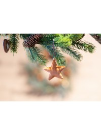 BEUTEL 4 MINI DECORATIONS SAMT BERNSTEIN 3 MOD. SORT. CA. 7CM X 7CM