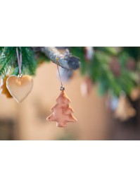 SACHET 4 MINI DECORATIONS VELOURS AMBRE 3 MOD ASS ENV 7CM X 7CM
