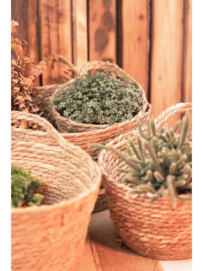 SET 4 BASKETS WITH HANDLES 18CM X 12CM X 13CM/24CM X 18CM X 15CM/28CM X 22CM X 17CM/32CM X 26CM X 19CM