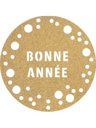 6 TABLE SETS GLITTER PREMIUM GOLD BONNE ANNEE COSMIC DIA 34CM