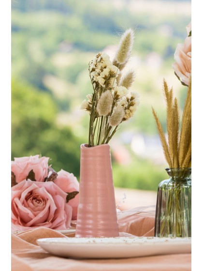 VASE KERAMIK CATANE ROSA D’AMBRE DIA 6CM X 14CM