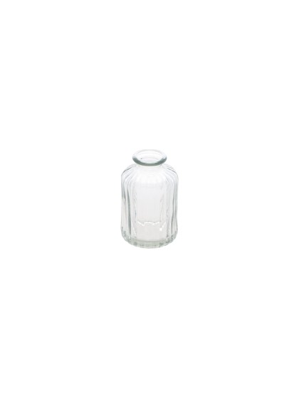 CLEAR GLASS VASE DIA 6.2CM X 10CM