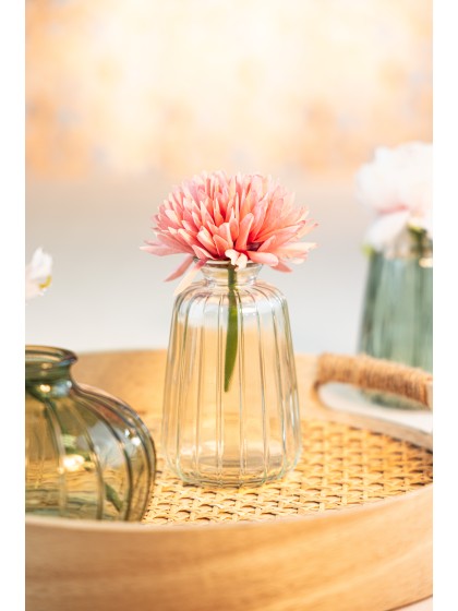 VASE VERRE VERONE TRANSPARENT DIA 7CM X 11CM
