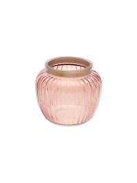 PHOTOPHORE VERRE ROSE D’AMBRE DIA 14.5CM X 13CM