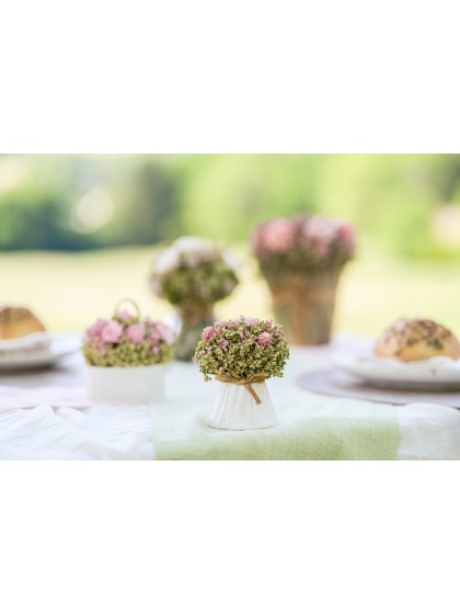 BOUQUET FLEURS ROSES APOLLINE DIA 6.5CM X 9CM