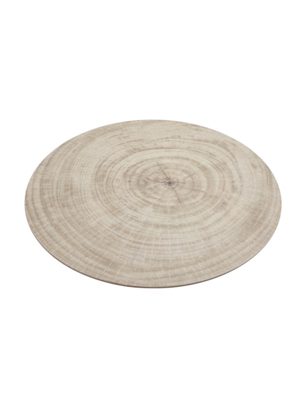 SET DE TABLE BOIS IMPRIME TRONC D’ARBRE CLAIR DIA 38CM