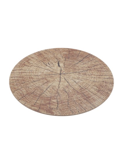 SET DE TABLE BOIS IMPRIME TRONC D’ARBRE FONCE DIA 38CM